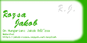 rozsa jakob business card